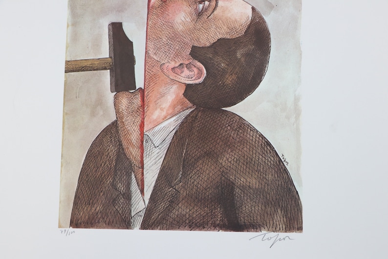 Roland Topor 1977 Amnesty International Poster signed image 4