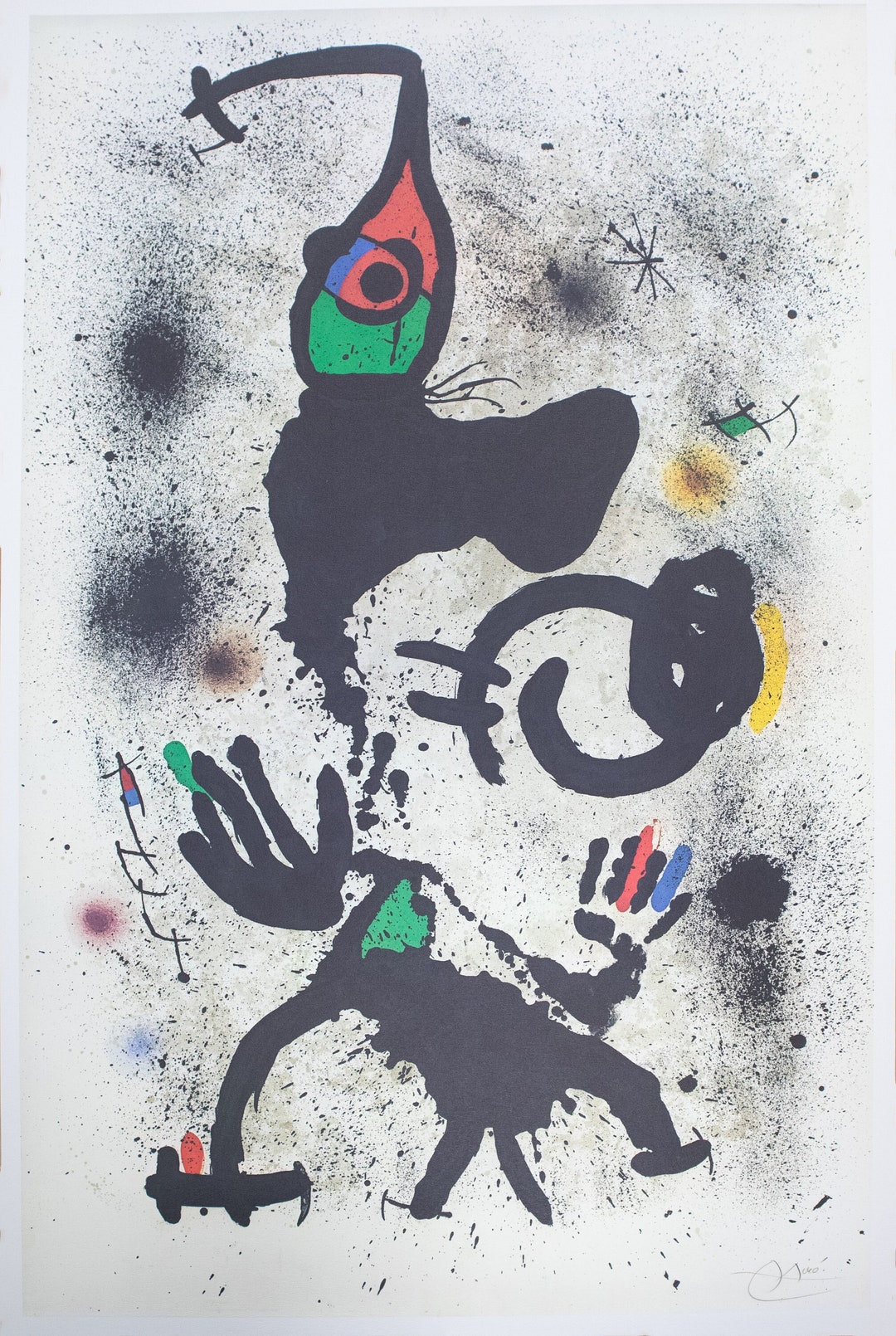Traversing Lithograph by Joan Miro, 1979 - Etsy
