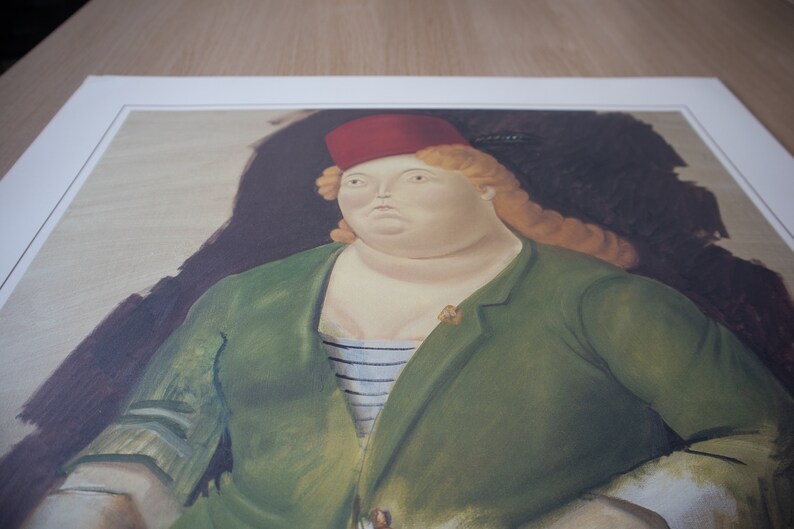 Mujer Con Sombrero Rojo Lithograph by Fernando Botero, 1991 - Etsy
