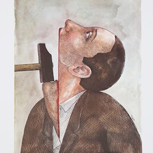 Roland Topor 1977 Amnesty International Poster signed image 1