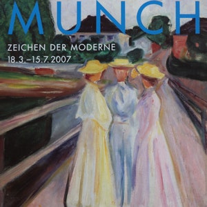 Edvard Munch, Girls on the Pier, limited edition, offset Lithograph