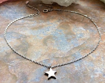 Sterling Silver Bright Star Anklet