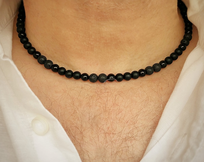 Tasman Men's Gemstone Beaded Necklace