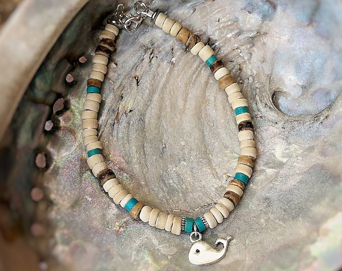 Rustic Ocean Whale Anklet