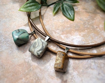 Gemstone Cord Pendants