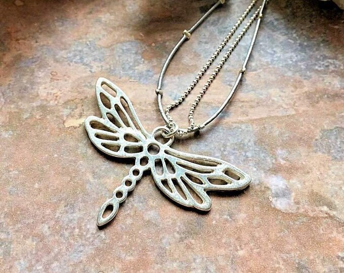 Balinese Silver-Plated Butterfly Pendant Necklace