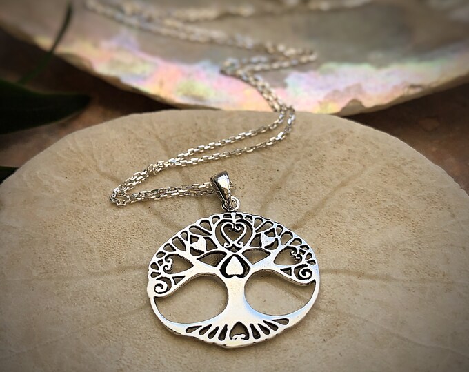 Featured listing image: Sterling Silver Tree of Life Pendant Necklace