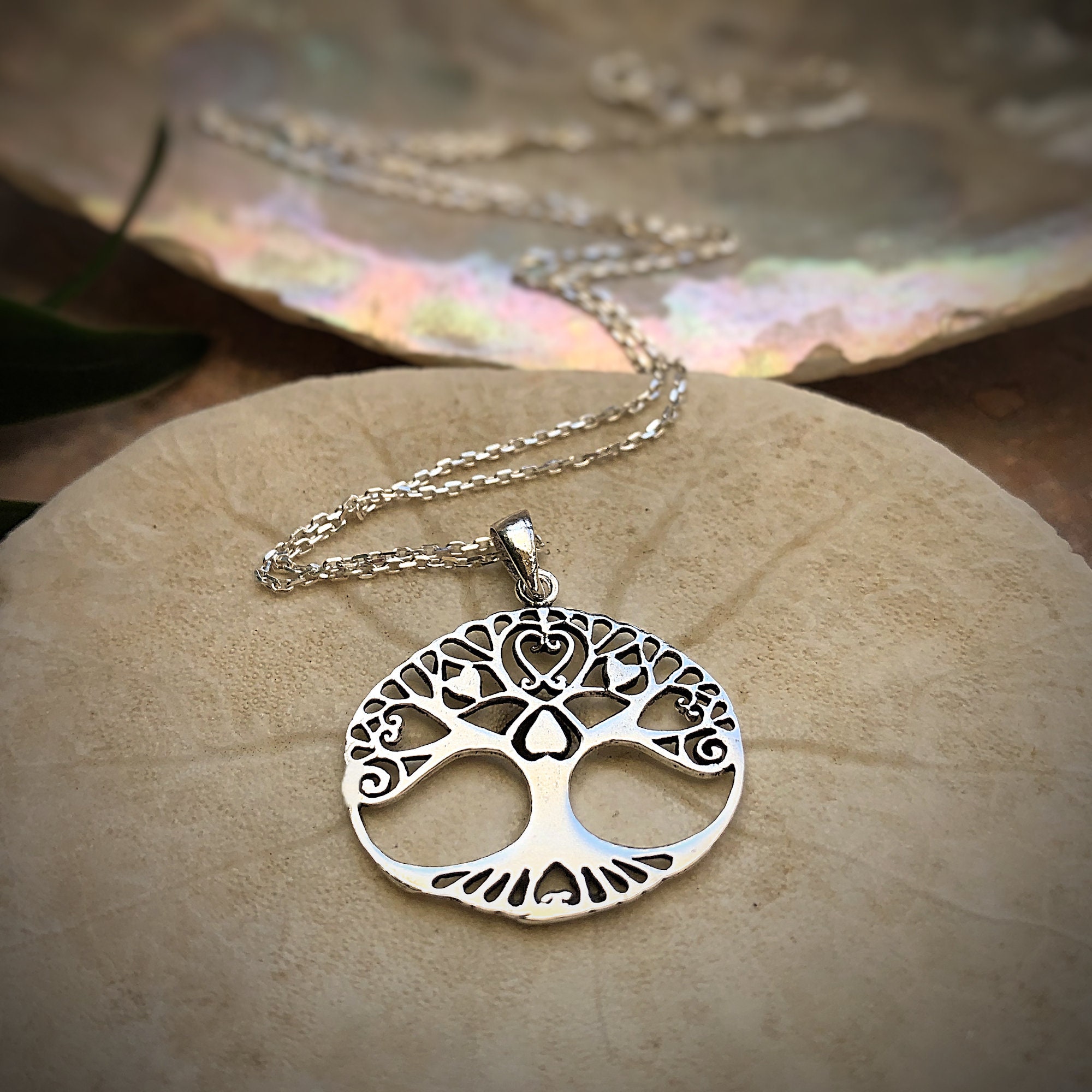 Gold Blue Zircon Tree of Life Crystal Necklace (December) – Treasure Trove  Jewelry LLC
