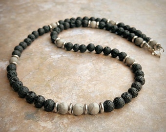 Luxe Apollo Men's Gemstone Beaded Necklace