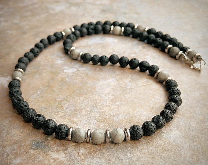 Luxe Apollo Men's Gemstone Beaded Necklace