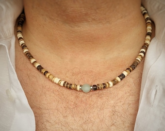 Men's Rustic Amazonite Necklace