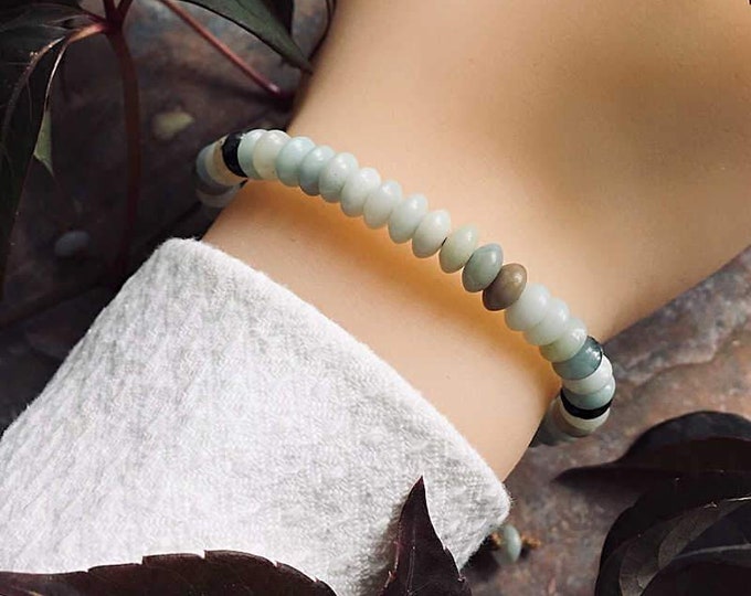 Mountain Dawn Amazonite Beaded Cord Bracelet