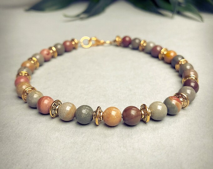 Luxe Rhea Ocean Jasper Anklet