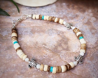 Rustic Ocean Turtle Anklet