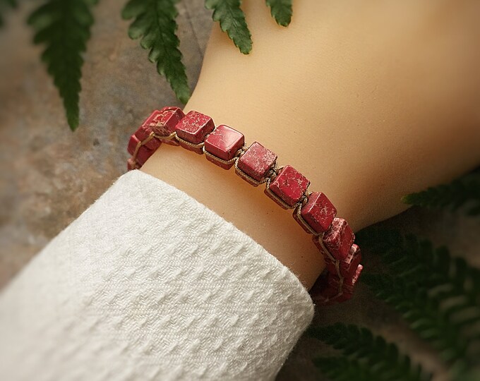 Hand knotted Oshun Gemstone Beaded Cord Bracelet