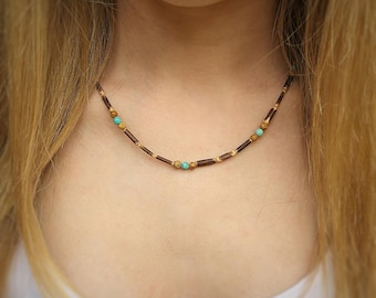 Women's Rustic Turquoise Surfer Style Necklace