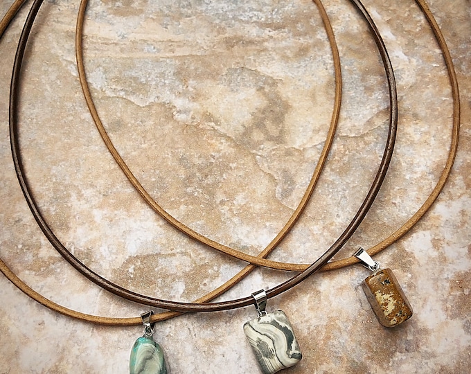 Gemstone Cord Pendants