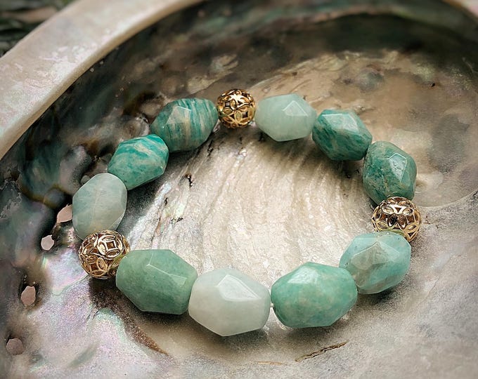 Sylph Amazonite Gemstone Beaded Bracelet