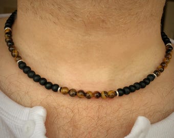 Tangaroa Men's Gemstone Beaded Necklace