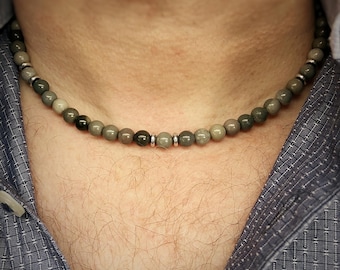 All the Greys Men's Ocean Jasper Bead Necklace