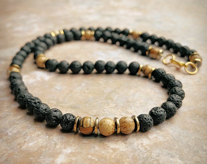 Men's Apollo Men's Gemstone Beaded Necklace