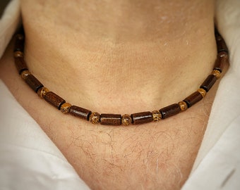 Men's Calligraphy Stone Surfer Necklace