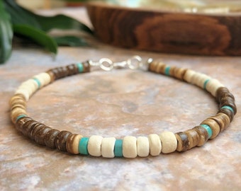Rustic Island Turquoise Anklet