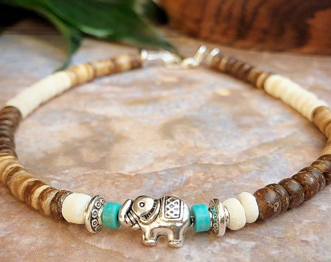 Rustic Island Elephant Anklet