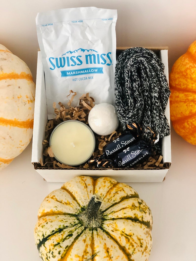 Hello Fall Gift Box Fall College Care Package Cozy Gift Box Etsy