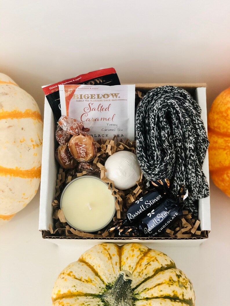 Hello Fall Gift Box Fall College Care Package Cozy Gift Box Etsy