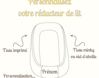 Réducteur de lit bébé personnalisable