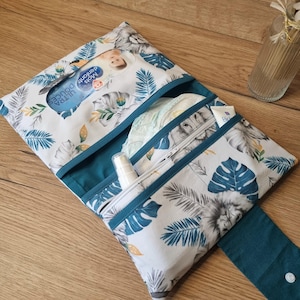 Bolso cambiador nómada / Bolso cambiador •Safari Monstera•