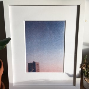 RISO-Druck - Altona Tower - Sunset