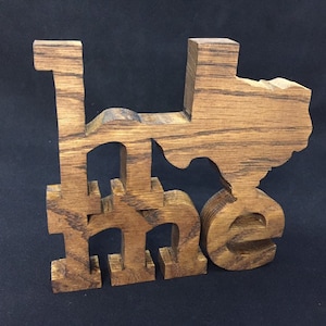 Texas Home Decor - Love Cut Out - Freestanding Sign - Home Decor - Texas Decor - wood word art