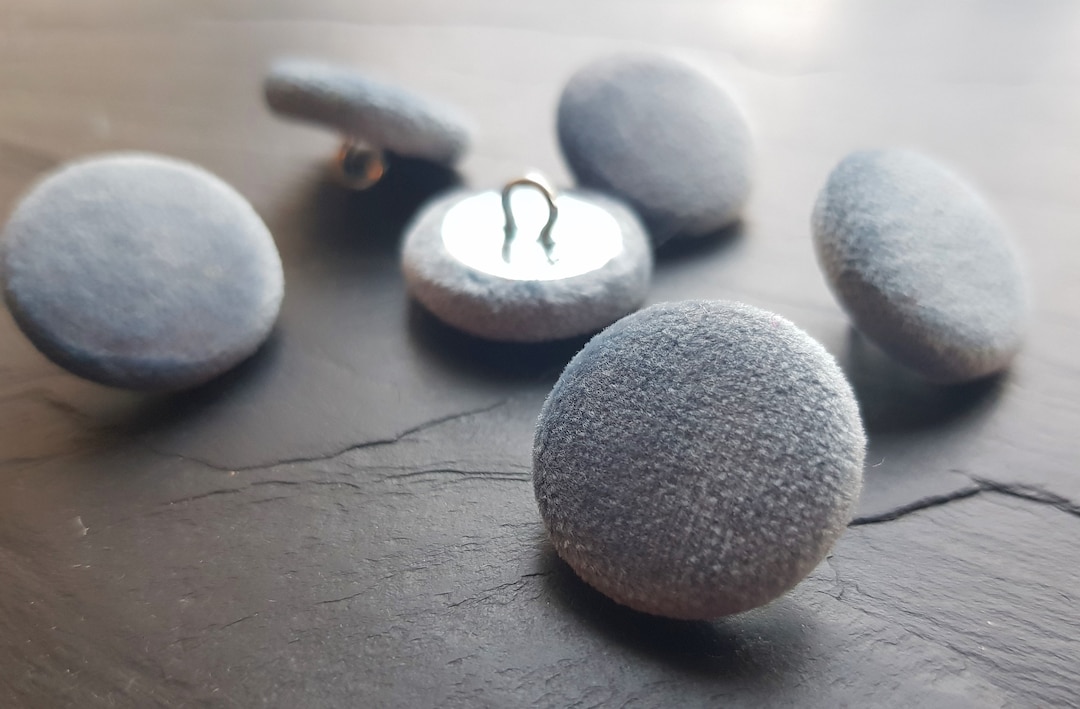 Hand Covered Powder Blue Velvet Buttons, Various Sizes - Etsy