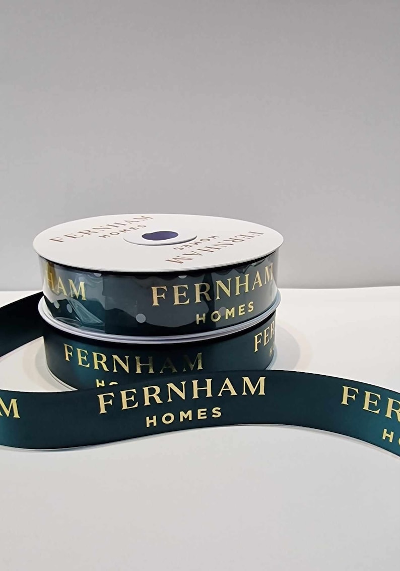 25mm Hunters Green company branded with Gold foil