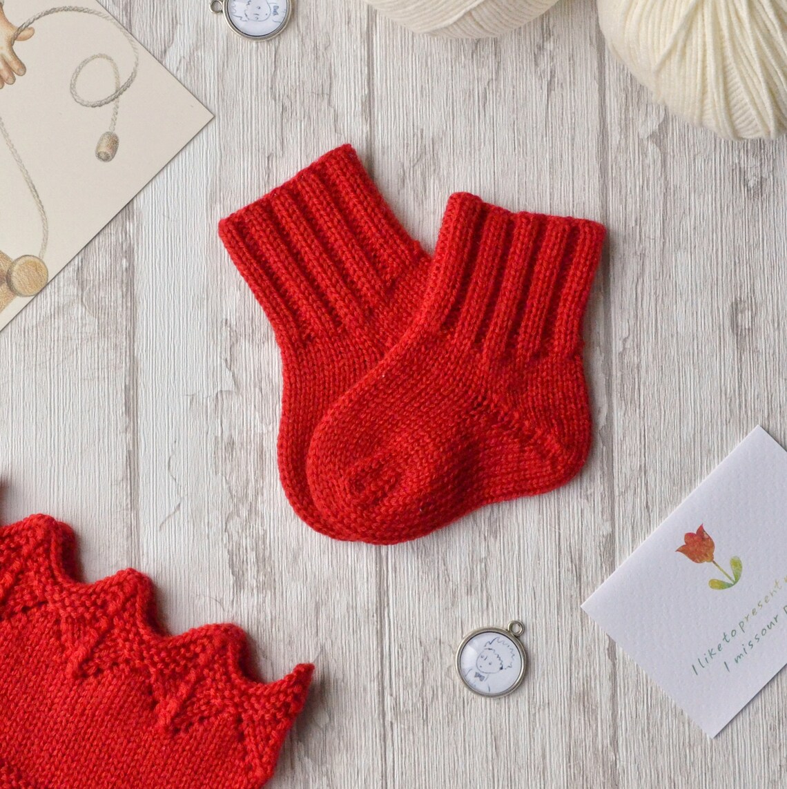 Custom socks baby red handmade warm wool gender neutral 0 3 Etsy