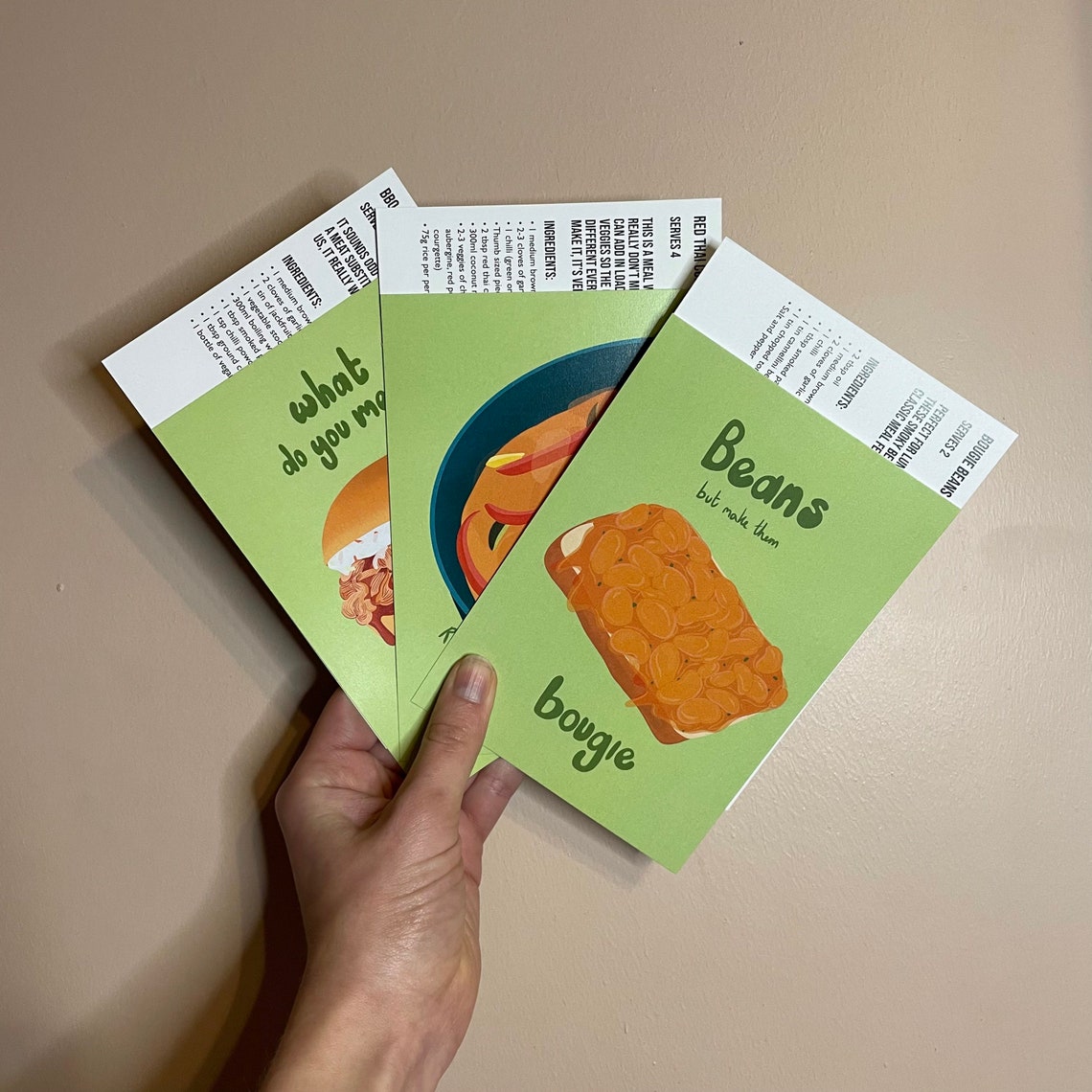 Vegan Recipe Cards Veganuary Suitable for Vegetarians Etsy UK