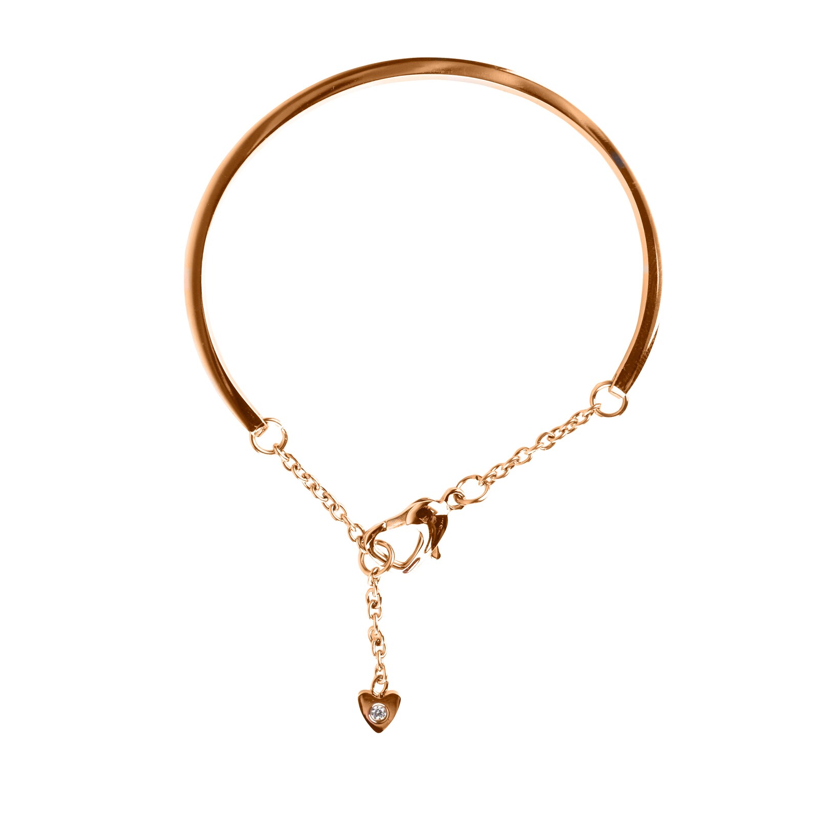 Ionized Gold Bracelet, Inoxidable Steel Bracelet, Zircone Bracelet