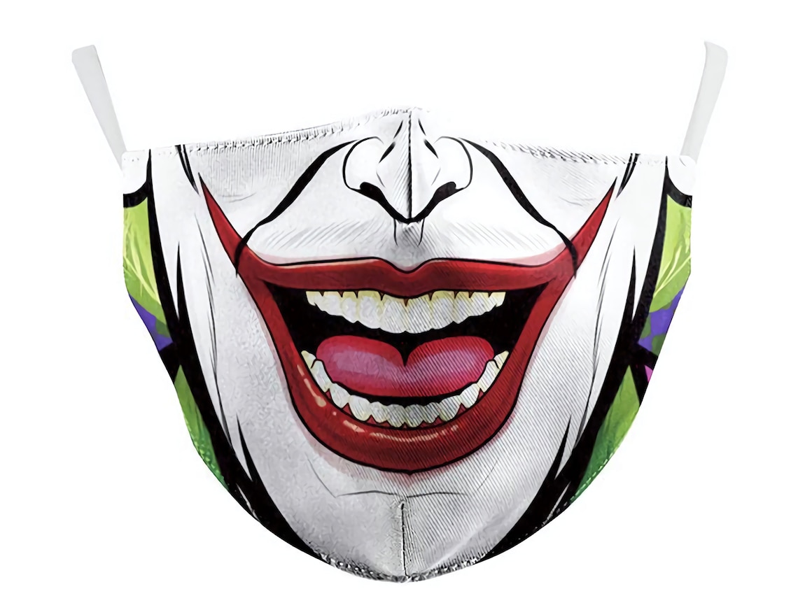 Funny Face Mask Clown Face Mask PM 2.5 Filter Included Cotton Etsy