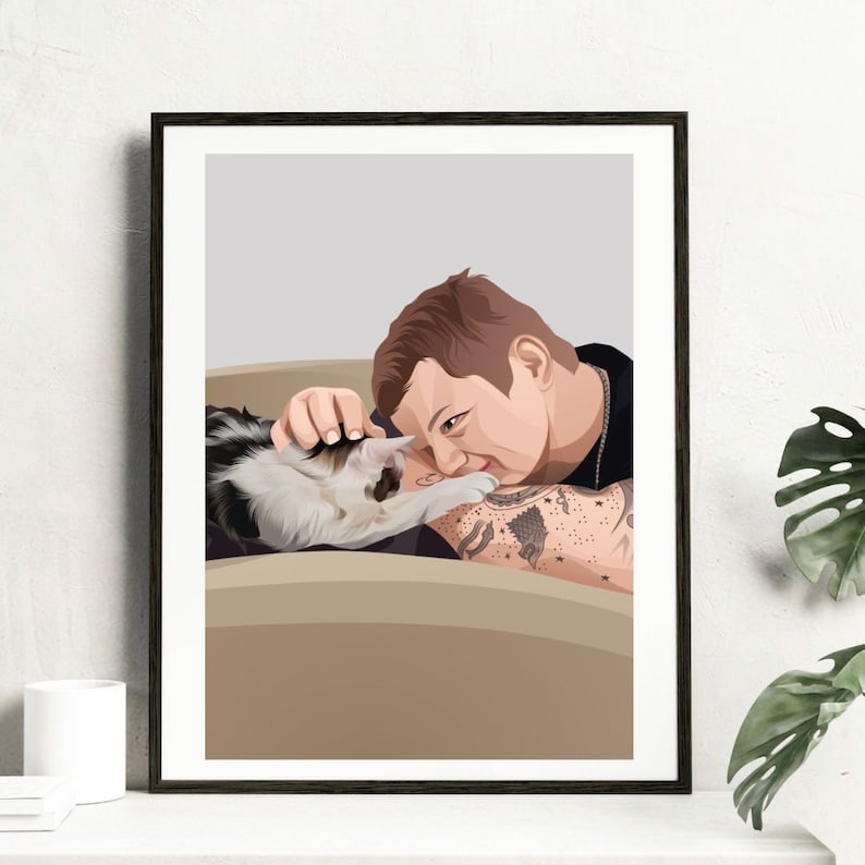 Father's Day Portrait, Family Portrait, Father's Day Gift, Father's Birthday Gift, Custom Illustration, Personalised Portrait. image 5