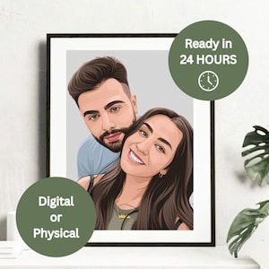 Custom Illustration, Personalised Portrait, Couple Portrait, Family Portrait, Boyfriend gift, Girlfriend Gift, Birthday Gift, Anniversary