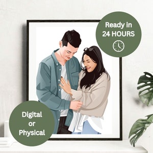 Custom Illustration, Personalised Portrait, Couple Portrait, Family Portrait, Boyfriend gift, Girlfriend Gift, Birthday Gift, Anniversary