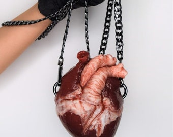 Realistic Human Heart Bag, Anatomical Human Heart Silicone Sculpture