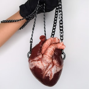 Realistic Human Heart Bag, Anatomical Human Heart Silicone Sculpture