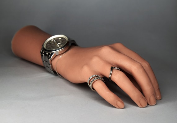 Male Silicone Hand With Flexible Fingers For Watch Display Drawing