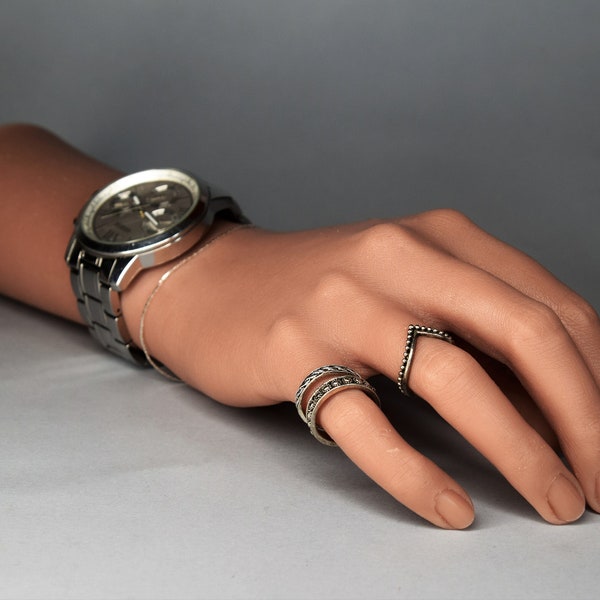 Jewelry holder hand, realistic hand for jewelries, severed silicone hand