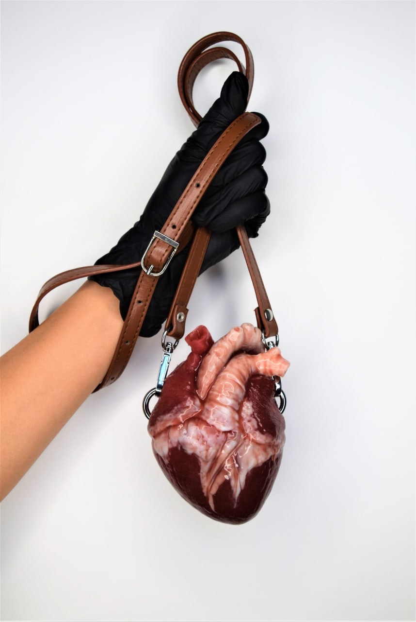 Realistic Human Heart Bag, Anatomical Human Heart Silicone