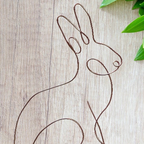 Geometric Rabbit Hanging Wall Art Hare Wall Decor Bunny Etsy UK