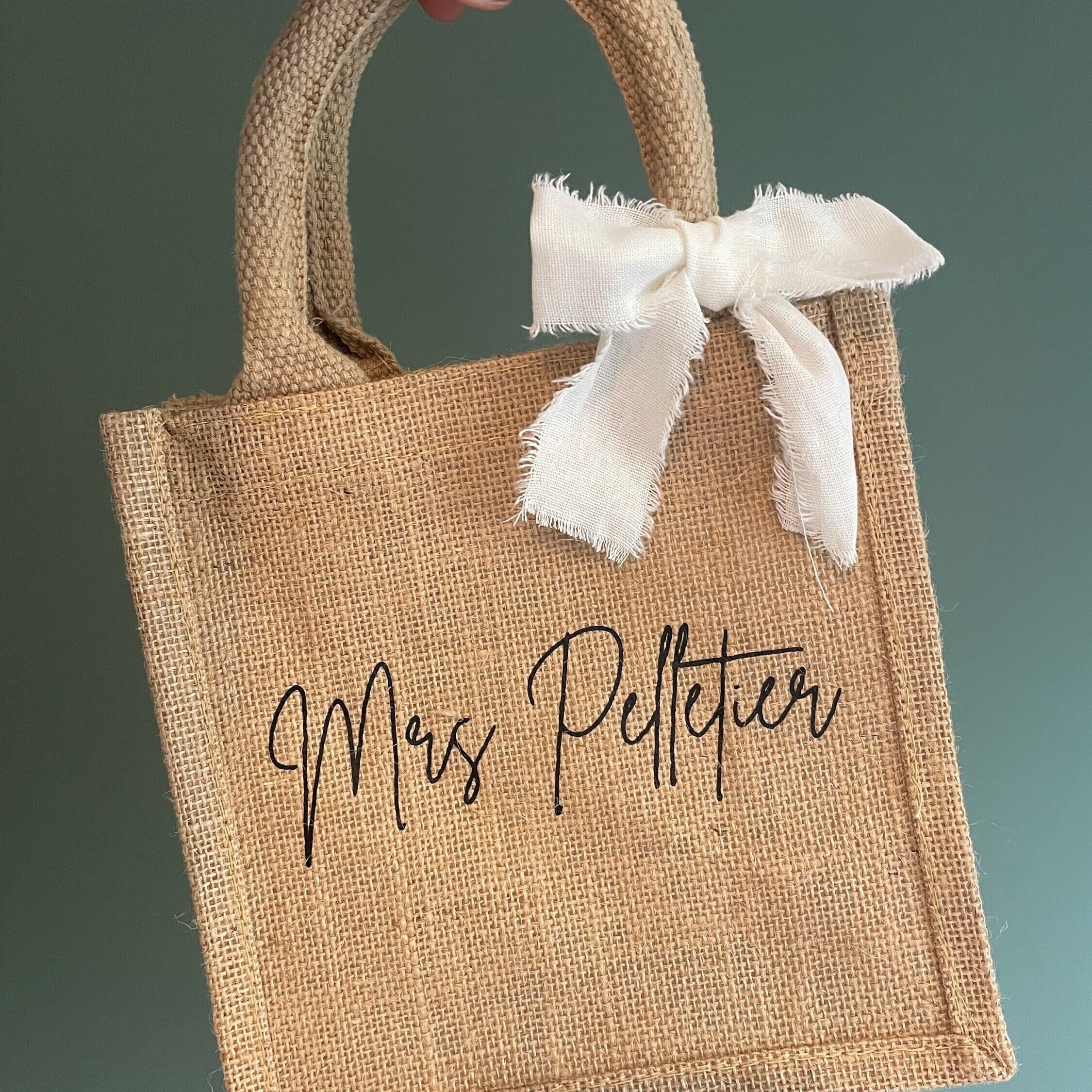 Personalise jute bag Etsy